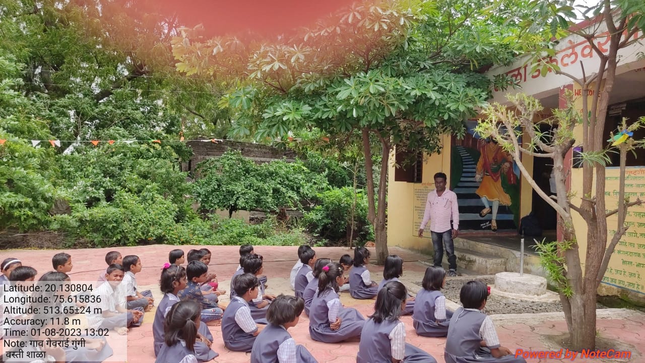 मौजे- गेवराई गुंगी ता.गंगापूर जि. औरंगाबाद येथे आंतरराष्ट्रीय पौष्टिक तृणधान्य वर्ष २०२३ निमित्ताने वस्तीशाळेवर विध्यार्थी पोषण जनजागृती मोहीम तसेच मिलेट ऑफ द मंथ राजगिरा अंतर्गत विध्यार्थ्यांना पौष्टिक तृनधान्य बाबत आहारातील महत्व याबाबत मार्गदर्शन करण्यात आले.  या वेळी उपस्थित विध्यार्थी, शिक्षक, कृषि सहाय्यक, कृषि पर्यवेक्षक, मंडळ कृषि अधिकारी