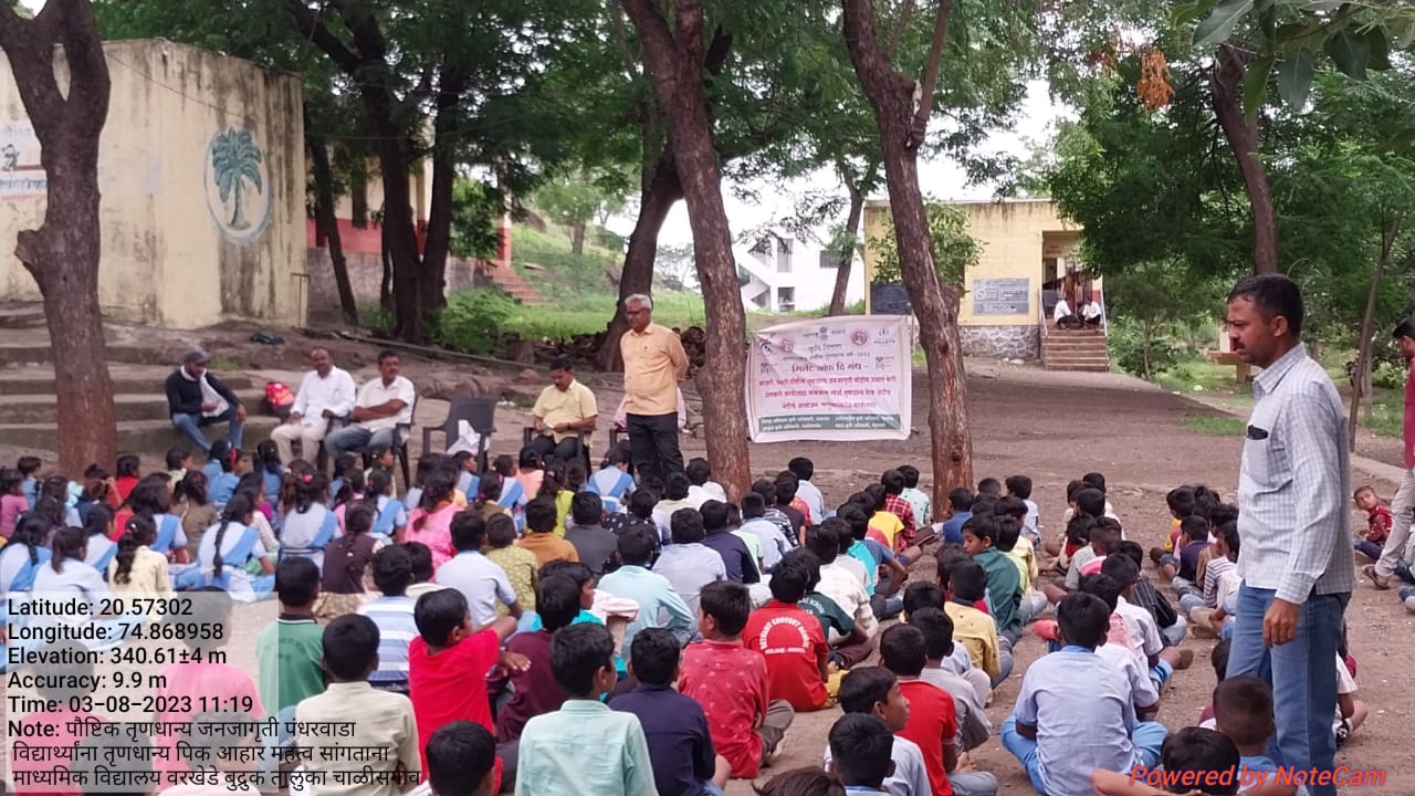 तांबोळे बु येथे आंतरराष्ट्रीय पौष्टिक तृणधान्य कार्यक्रमाचे आयोजन…