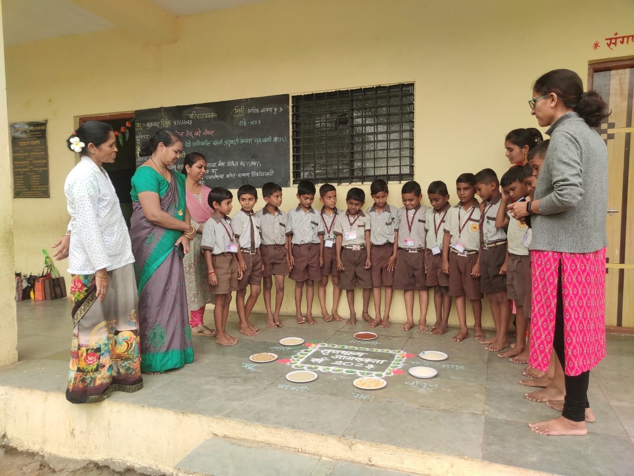 जिल्हा परिषद प्राथमिक शाळा देऊळगाव राजे तालुका – दौंड येथे आंतरराष्ट्रीय तृणधान्ये वर्षानिमित्त तृणधान्ये पिके आणि तृणधान्याचे मानवी आहारातील महत्व तसेच तृणधान्याचे आरोग्यासाठी असणारे फायदे याविषयी माहिती दिली.