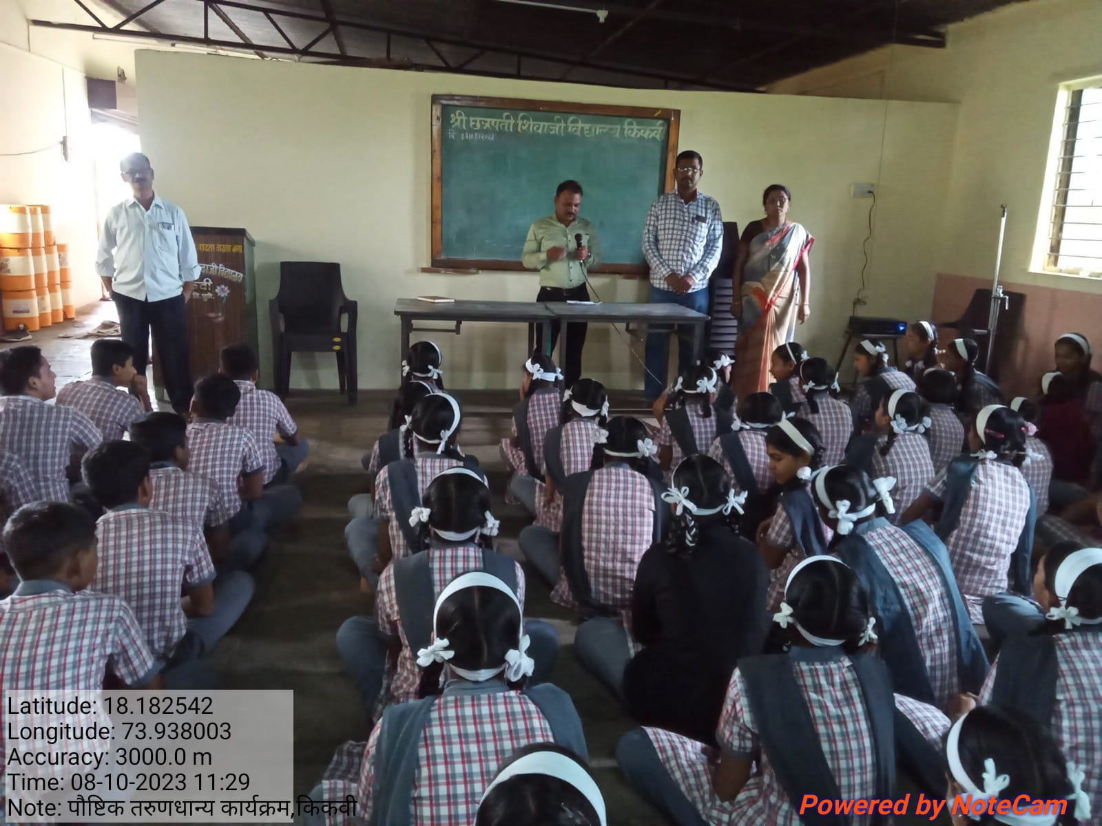 मोजे लोहारी बु येथील दत्त माध्यमिक विद्यालयात पोषणमूल्य वाढ अभियान अंतर्गत कार्यक्रम