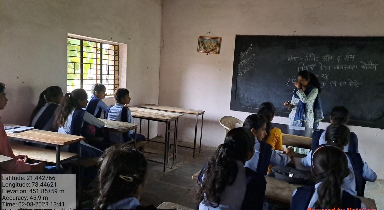 तालुका कुही येथे विद्यार्थी पोषण आहार जागरूकता मोहिम अंतर्गत विद्यार्थ्यांना पोष्टीक तृणधान्य चे महत्व समजाऊन सांगण्यात आले